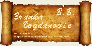 Branka Bogdanović vizit kartica